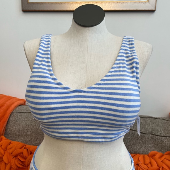 ❣️🆕Old Navy Blue & White Stripe Classic Terry Bikini❣️ - Picture 3 of 9